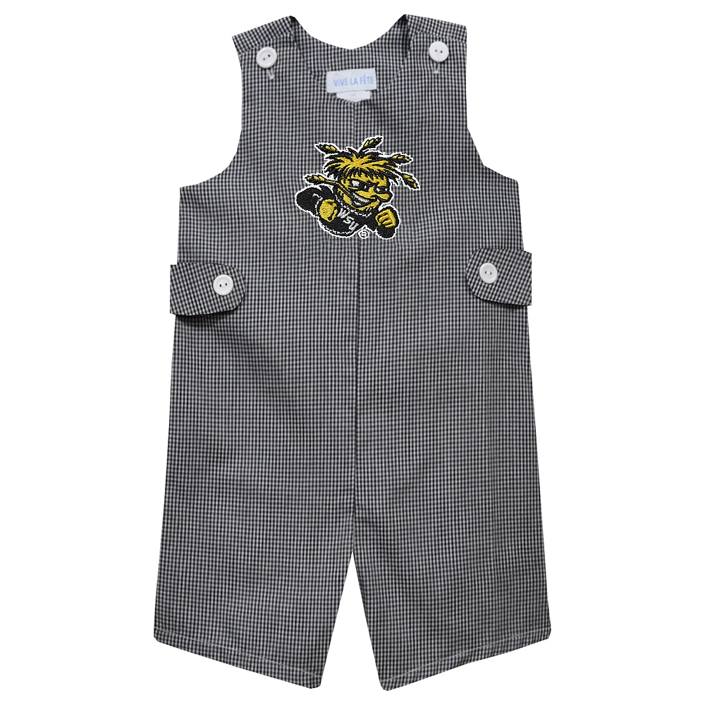 Toddler Vive La Fete Black Wichita State Shockers Gingham Jon Romper
