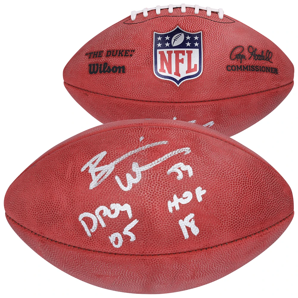 Brian Urlacher Chicago Bears Autographed Wilson Duke Full Color Football with "DPOY 05" & "HOF 18" Inscriptions