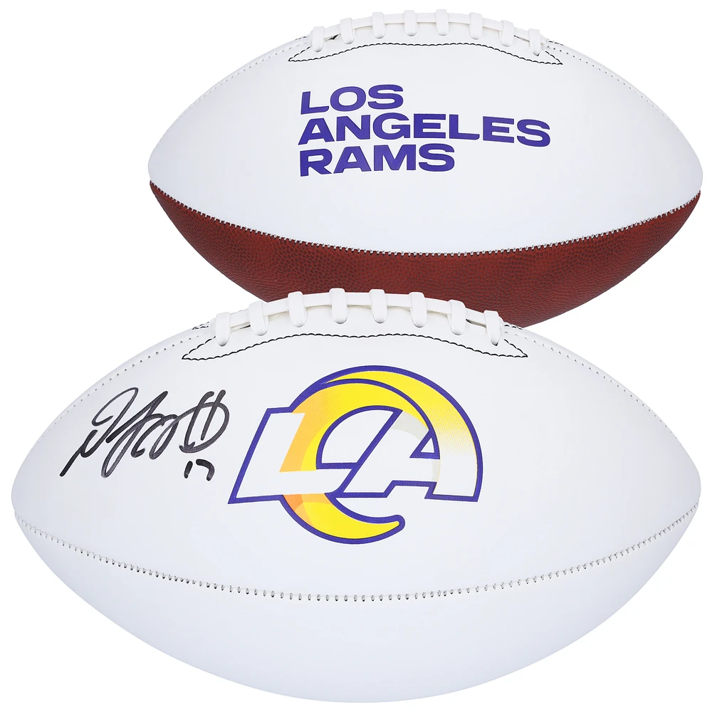 Davante Adams Los Angeles Rams Autographed Franklin White Panel Football
