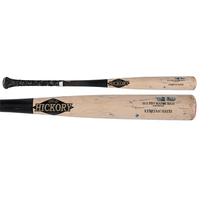 Ke'Bryan Hayes Pittsburgh Pirates Game-Used Tan/Black Old Hickory Broken Bat vs. St. Louis Cardinals on April 9, 2025