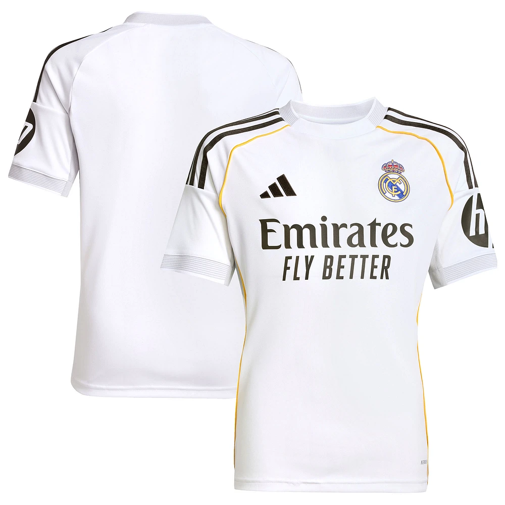 Youth adidas White Real Madrid 2025/26 Home Replica Jersey