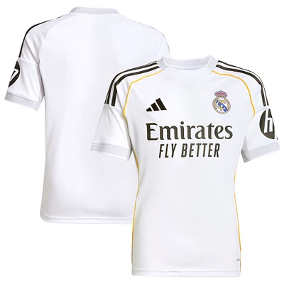 Youth adidas White Real Madrid 2025/26 Home Replica Jersey