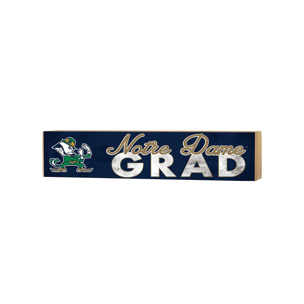 Notre Dame Fighting Irish 3" x 13" Grad Block Sign