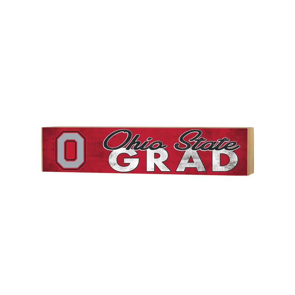 Ohio State Buckeyes 3" x 13" Grad Block Sign