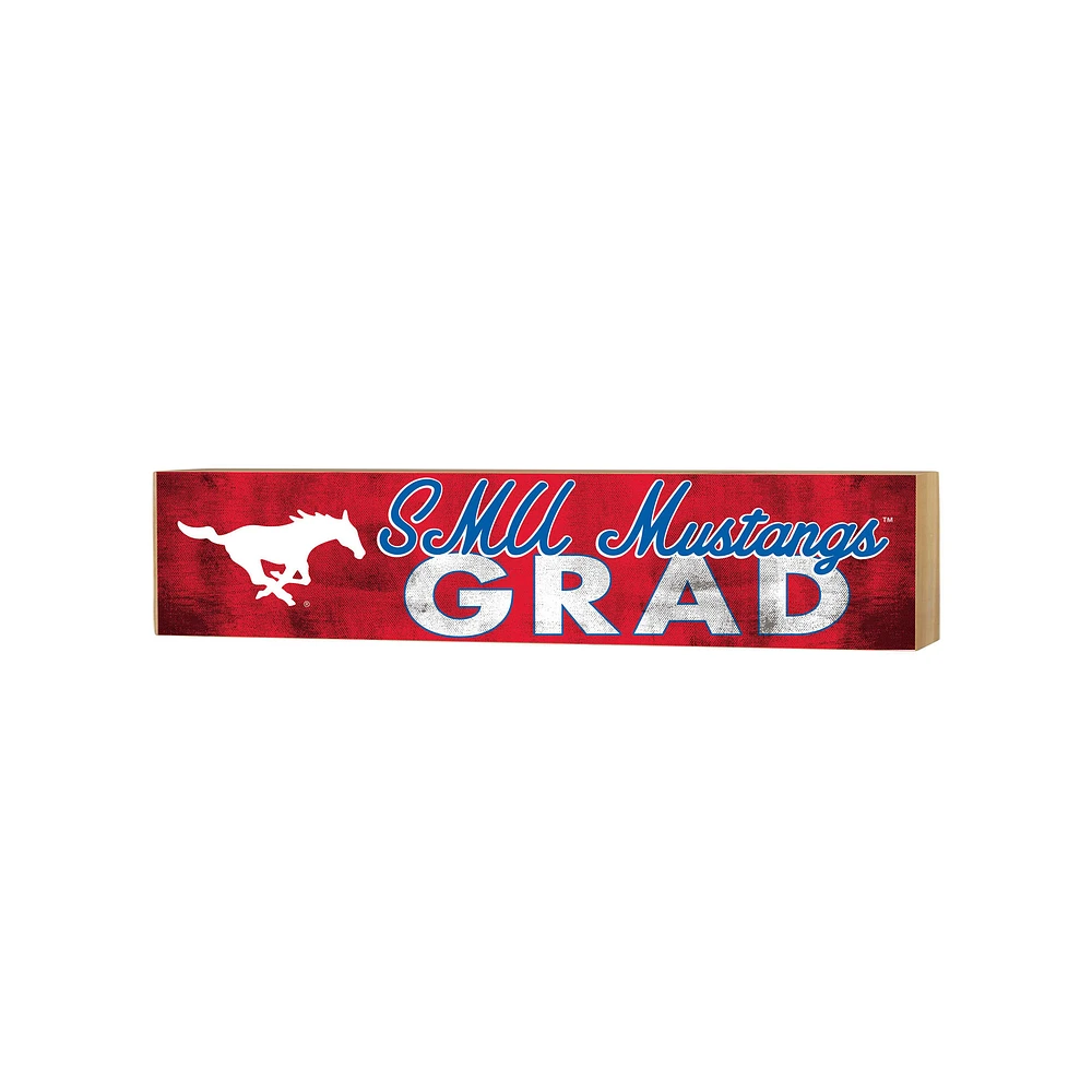 SMU Mustangs 3" x 13" Grad Block Sign
