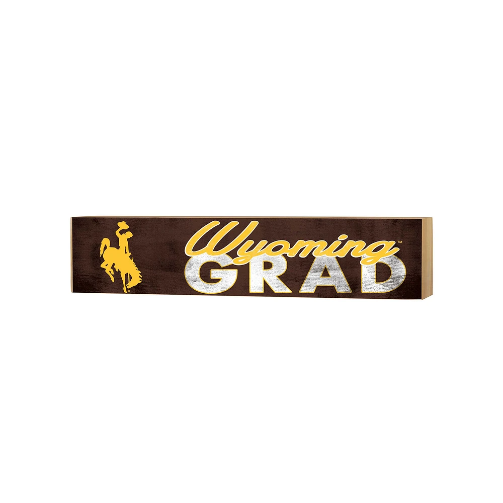 Wyoming Cowboys 3" x 13" Grad Block Sign