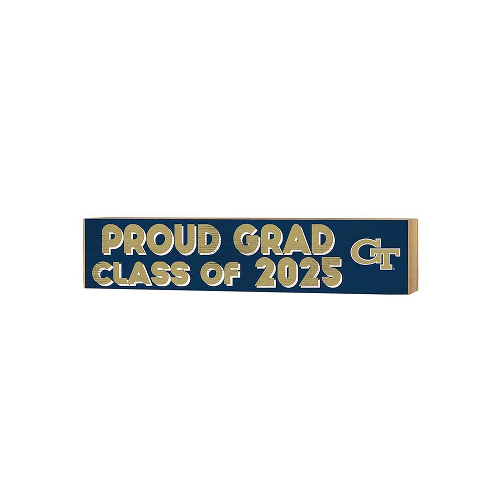 Georgia Tech Yellow Jackets 3" x 13" Proud Grad Class of 2025 Block Sign