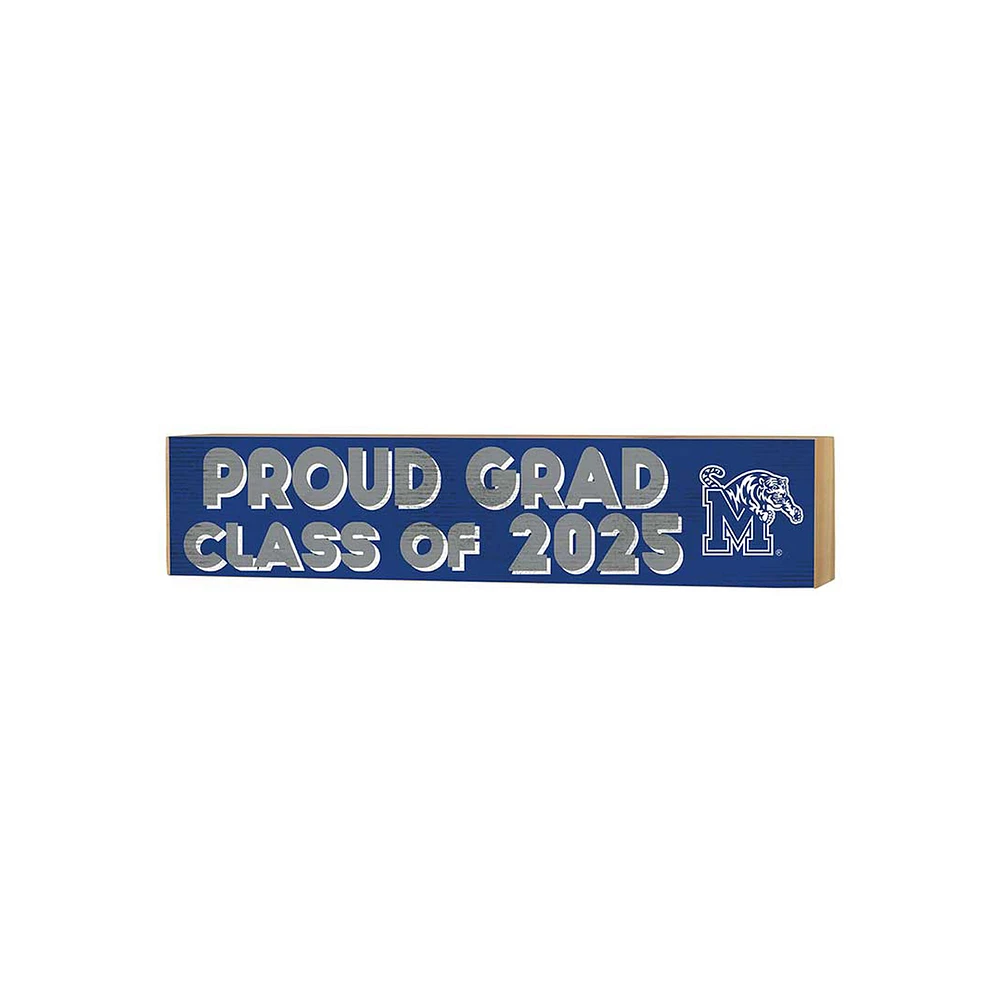 Memphis Tigers 3" x 13" Proud Grad Class of 2025 Block Sign
