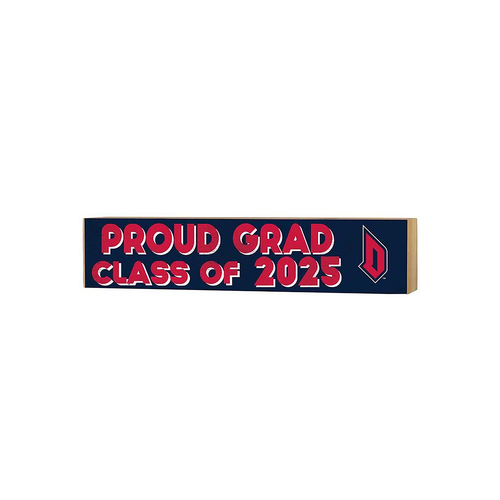 Duquesne Dukes 3" x 13" Proud Grad Class of 2025 Block Sign