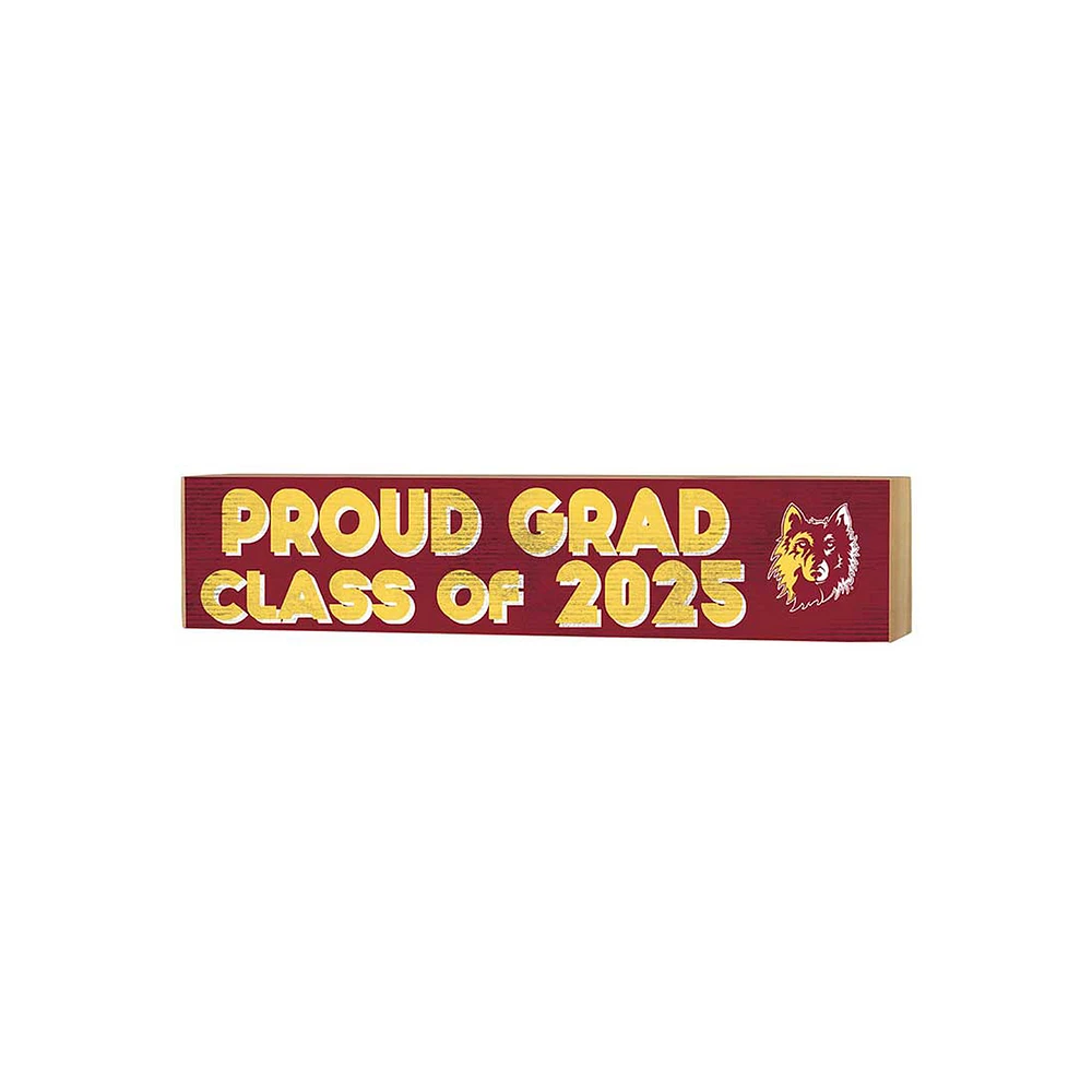 Northern State University Wolves 3" x 13" Proud Grad Class of 2025 Block Sign