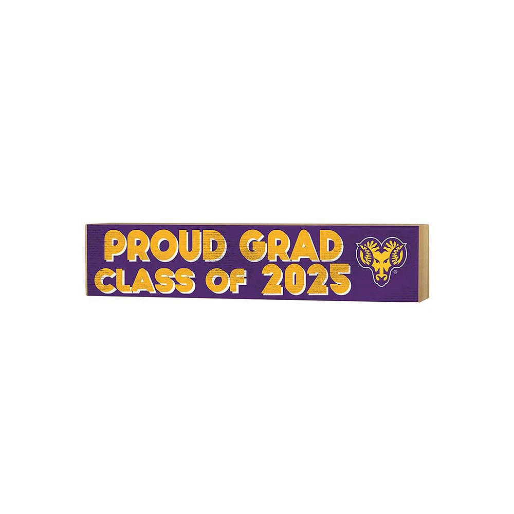 West Chester Golden Rams 3" x 13" Proud Grad Class of 2025 Block Sign