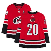 Sebastian Aho Carolina Hurricanes Autographed Red adidas Jersey
