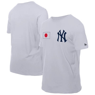 Men's New Era White York Yankees Japanese Flag T-Shirt