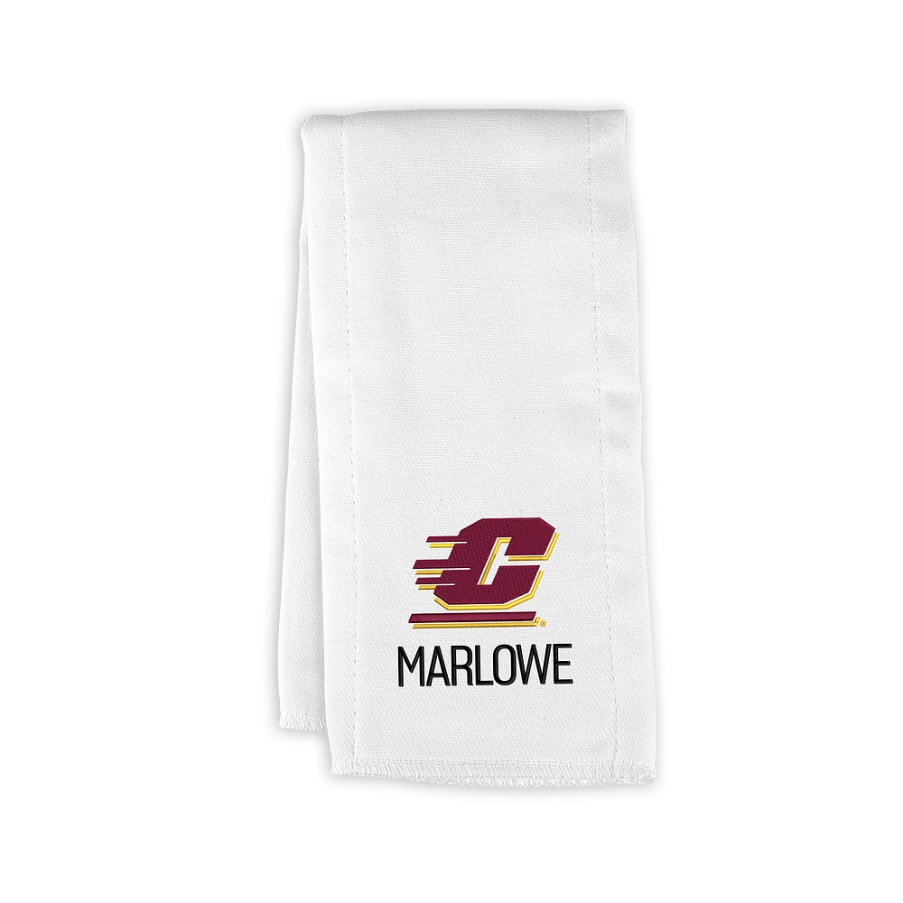 Infant Chad & Jake Central Michigan Chippewas Personalized Burp Cloth