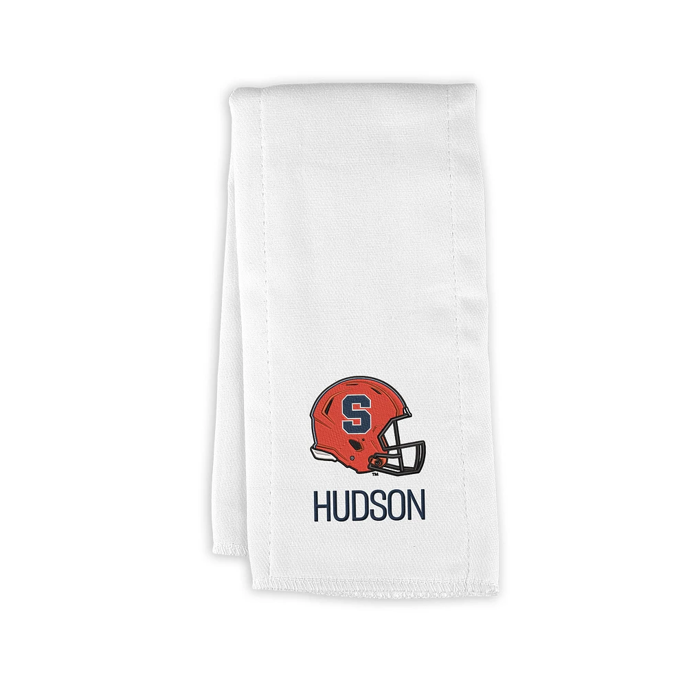 Infant Chad & Jake Syracuse Orange Personalized Burp Cloth