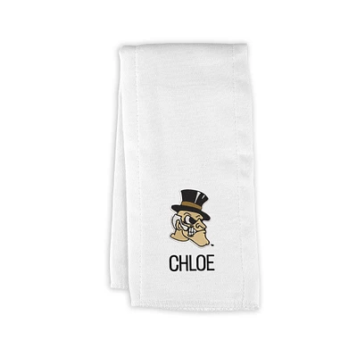 Infant Chad & Jake Wake Forest Demon Deacons Personalized Burp Cloth