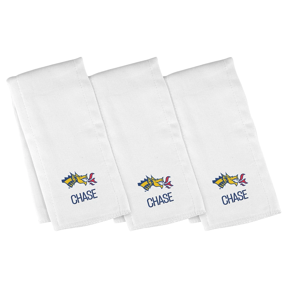 Infant Chad & Jake Drexel Dragons Three-Piece Personalized Burp Cloth Set