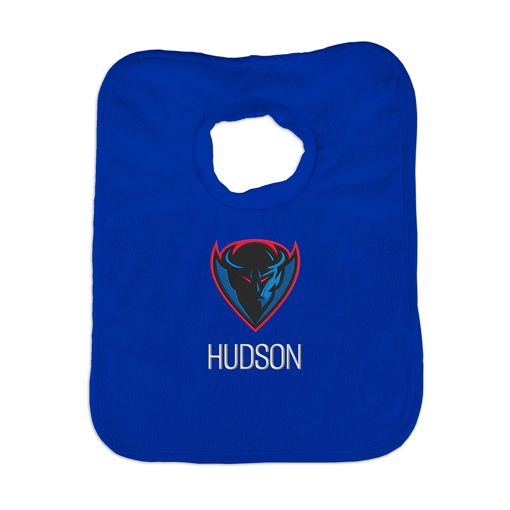 Infant Chad & Jake DePaul Blue Demons Personalized Pullover Bib