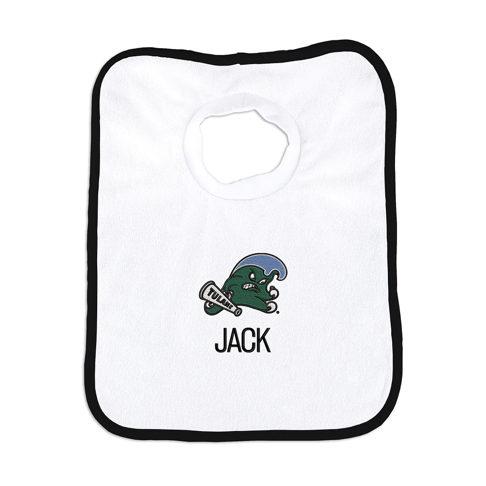 Infant Chad & Jake Tulane Green Wave Personalized Pullover Bib