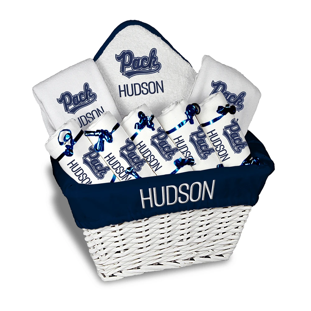 Infant Chad & Jake Nevada Wolf Pack Nine-Piece Personalized Large Gift Basket