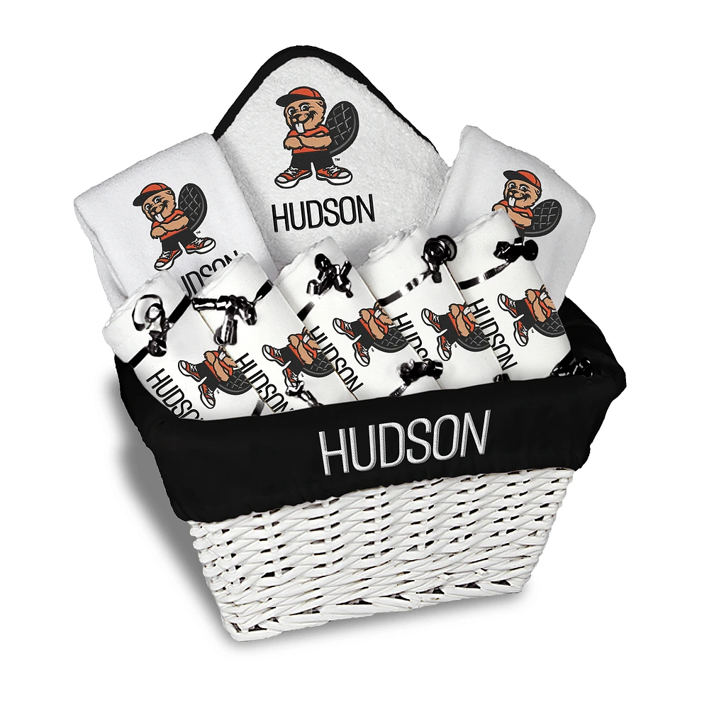 Infant Chad & Jake Oregon State Beavers Nine-Piece Personalized Large Gift Basket