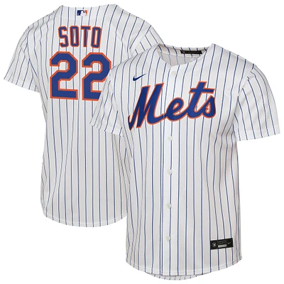 Youth Nike Juan Soto White New York Mets Home Replica Jersey