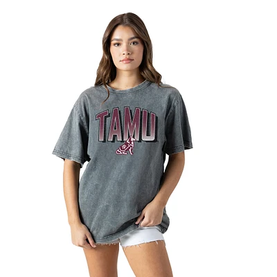 Women's Gameday Couture Gray Texas A&M Aggies Snow Washed Relaxed Fit Classic T-Shirt