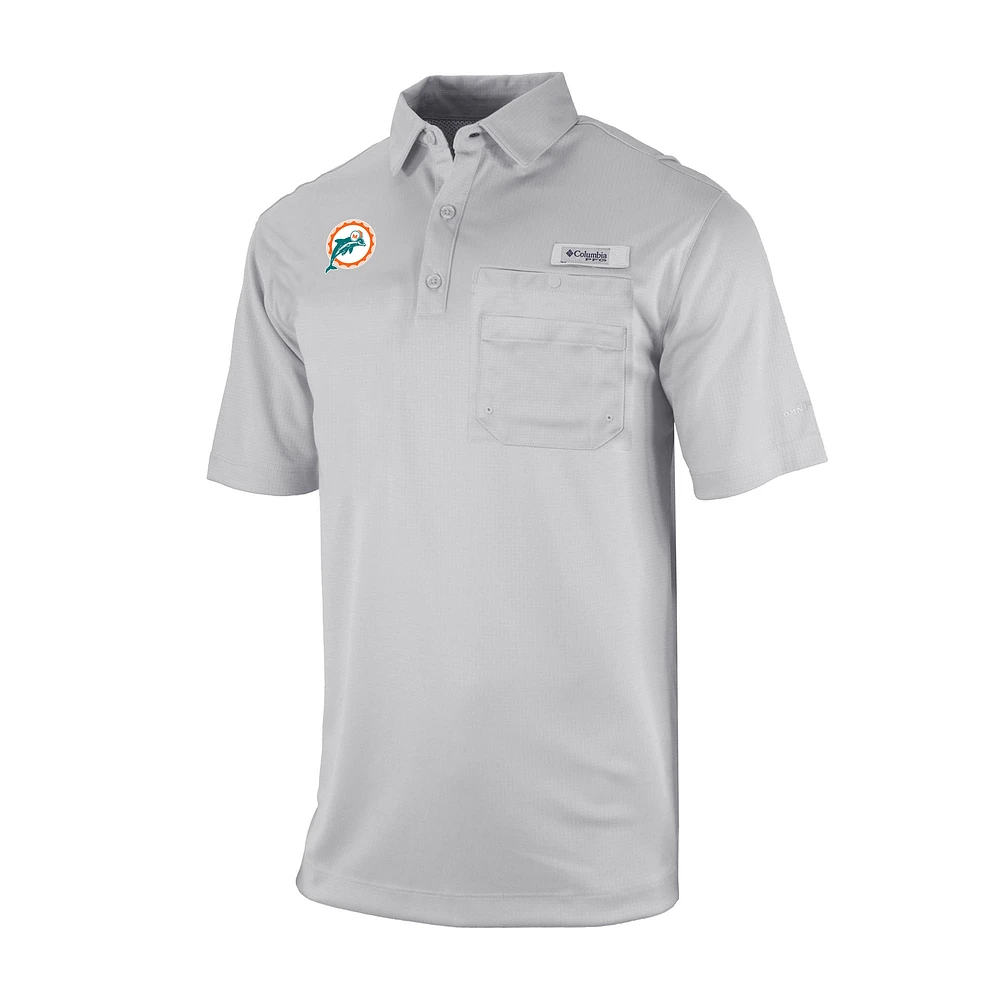 Men's Columbia Miami Dolphins Omni-Wick Flycaster Pocket Polo