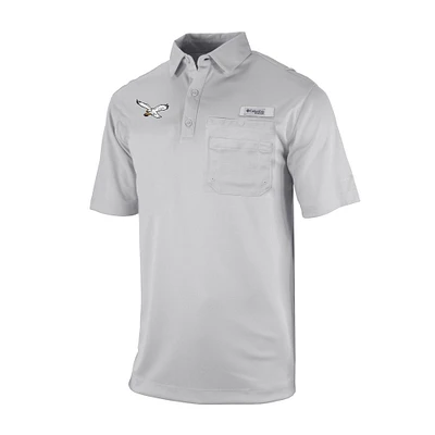 Men's Columbia Gray Philadelphia Eagles Omni-Wick Flycaster Pocket Polo