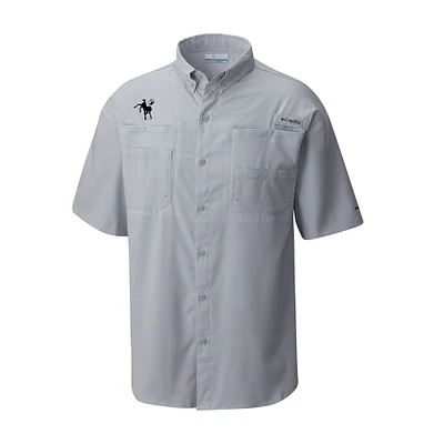 Men's Columbia Indianapolis Colts Throwback Logo Tamiami Omni-Shade Button-Down Shirt