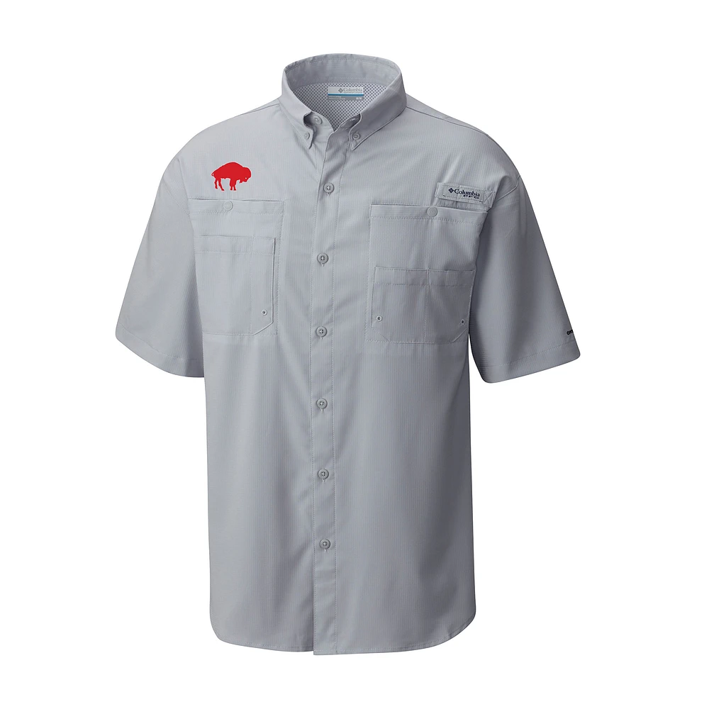Men's Columbia Buffalo Bills Throwback Logo Tamiami Omni-Shade Button-Down Shirt