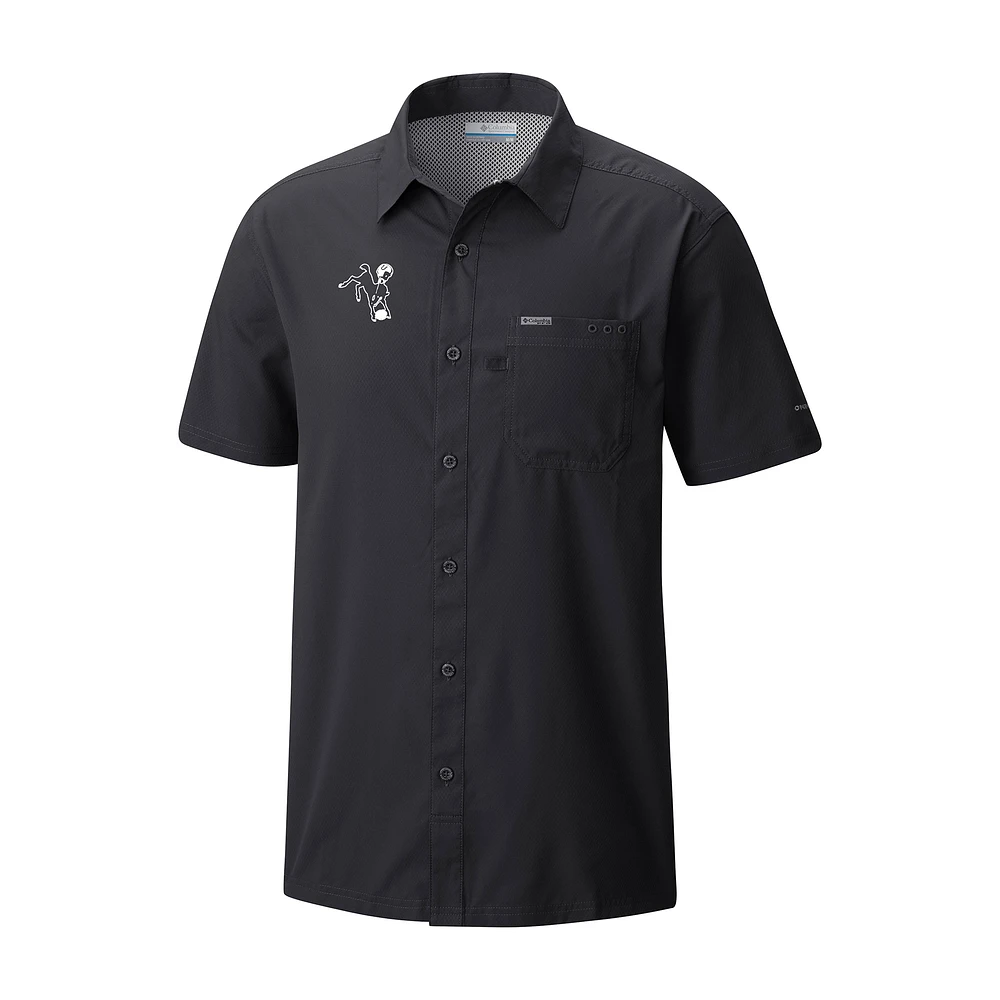 Men's Columbia Indianapolis Colts Slack Tide Omni-Wick Throwback Logo Button-Up Camp Shirt