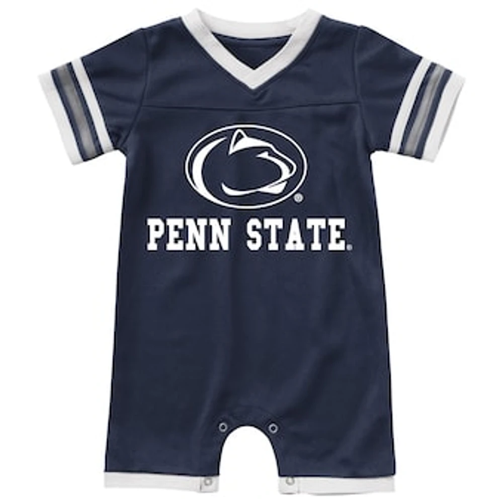 Infant Colosseum Navy Penn State Nittany Lions Bumpo Football Romper