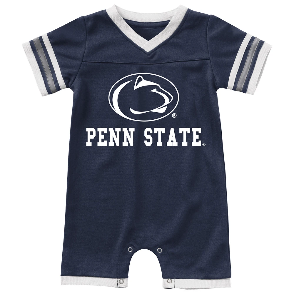Infant Colosseum Navy Penn State Nittany Lions Bumpo Football Romper