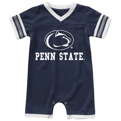 Infant Colosseum Navy Penn State Nittany Lions Bumpo Football Romper