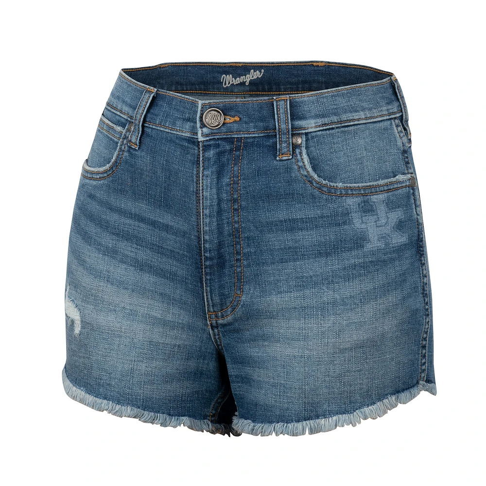 Women's Colosseum x Wrangler Denim Kentucky Wildcats Retro High Rise Cut Off Shorts