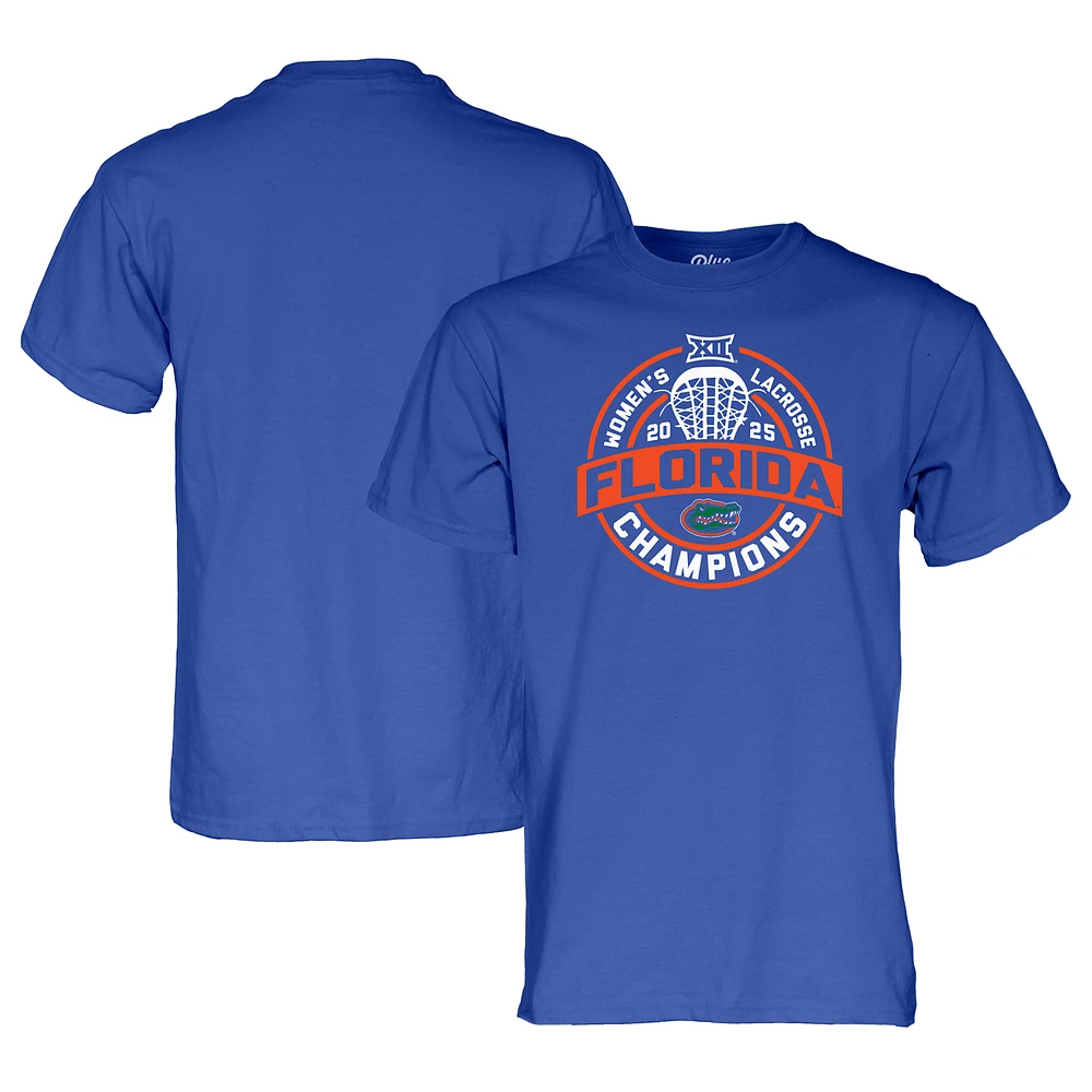 Unisex Blue 84 Royal Florida Gators 2025 Big 12 Women's Lacrosse Regular Season Champions T-Shirt