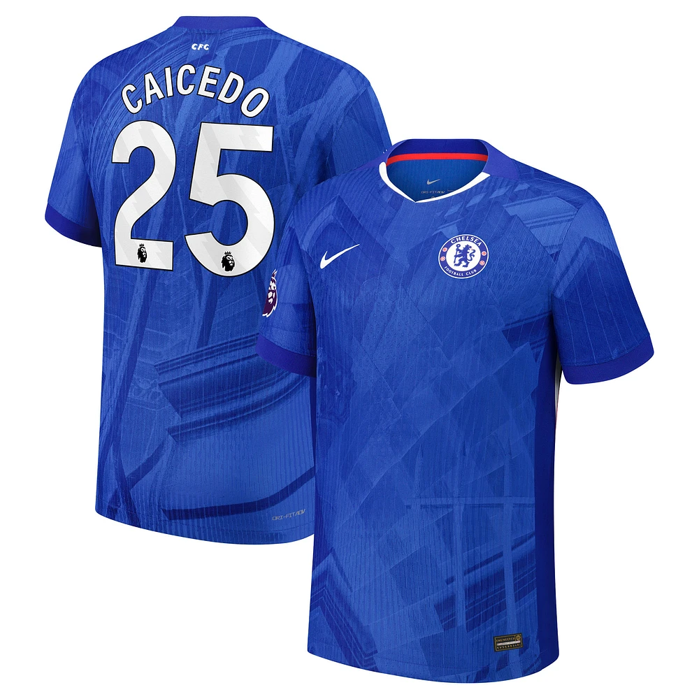 Men's Nike Moisés Caicedo Blue Chelsea 2025/26 Home Authentic Player Jersey