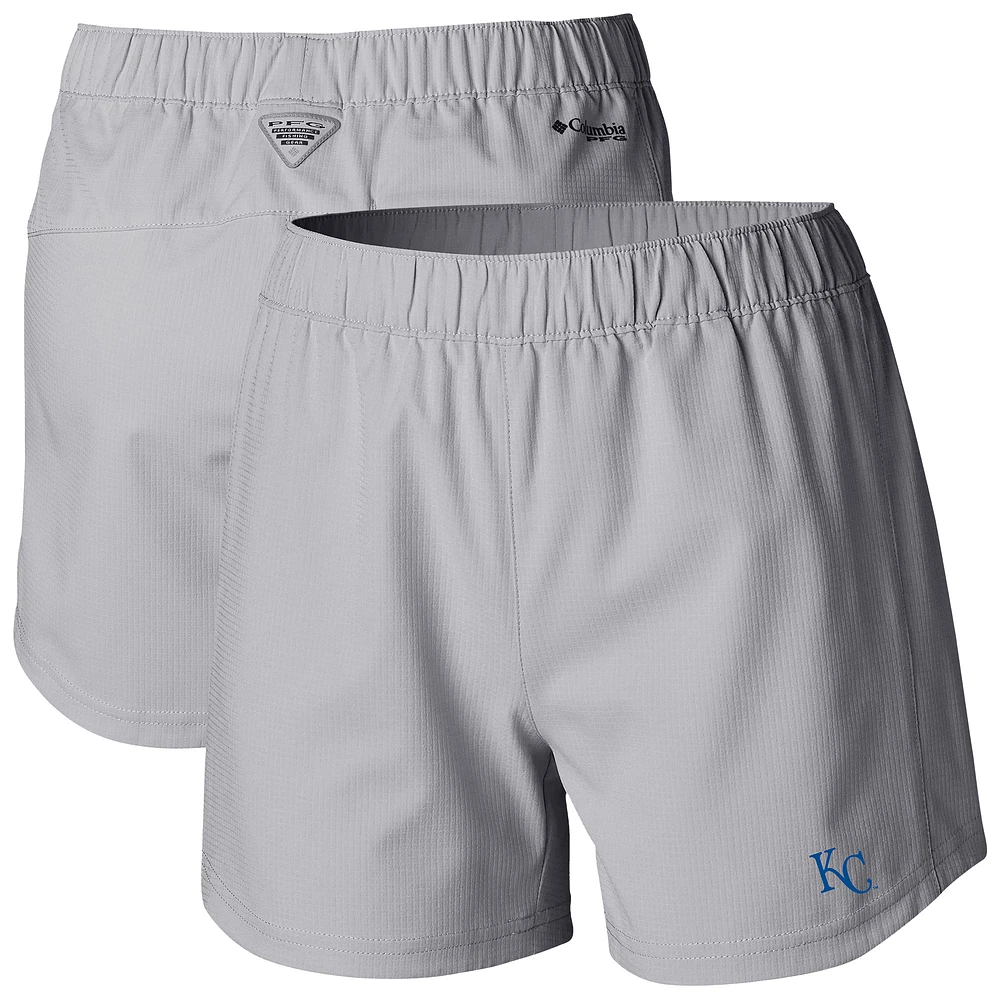 Women's Columbia Gray Kansas City Royals Tamiami Pull-On Shorts