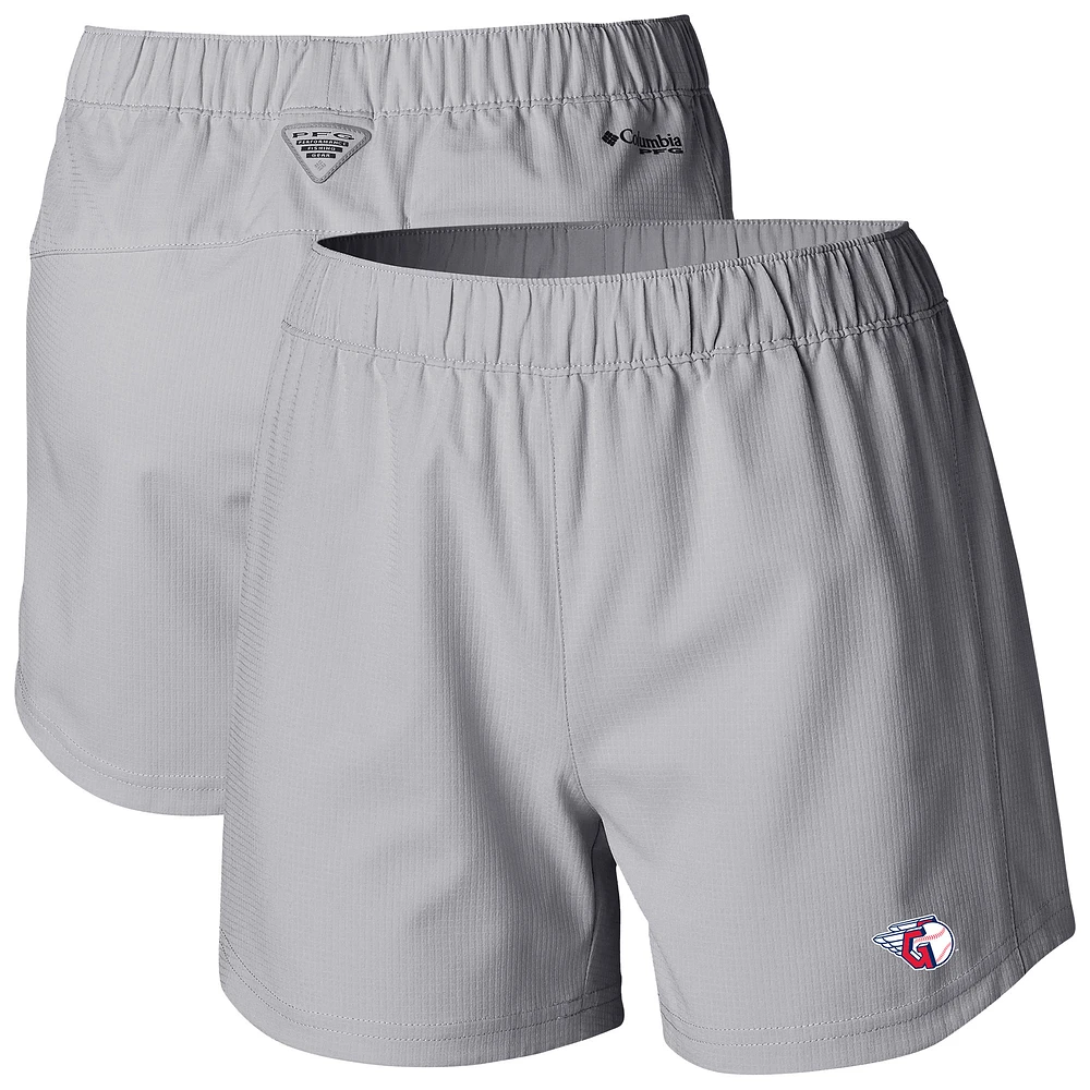 Women's Columbia Gray Cleveland Guardians Tamiami Pull-On Shorts