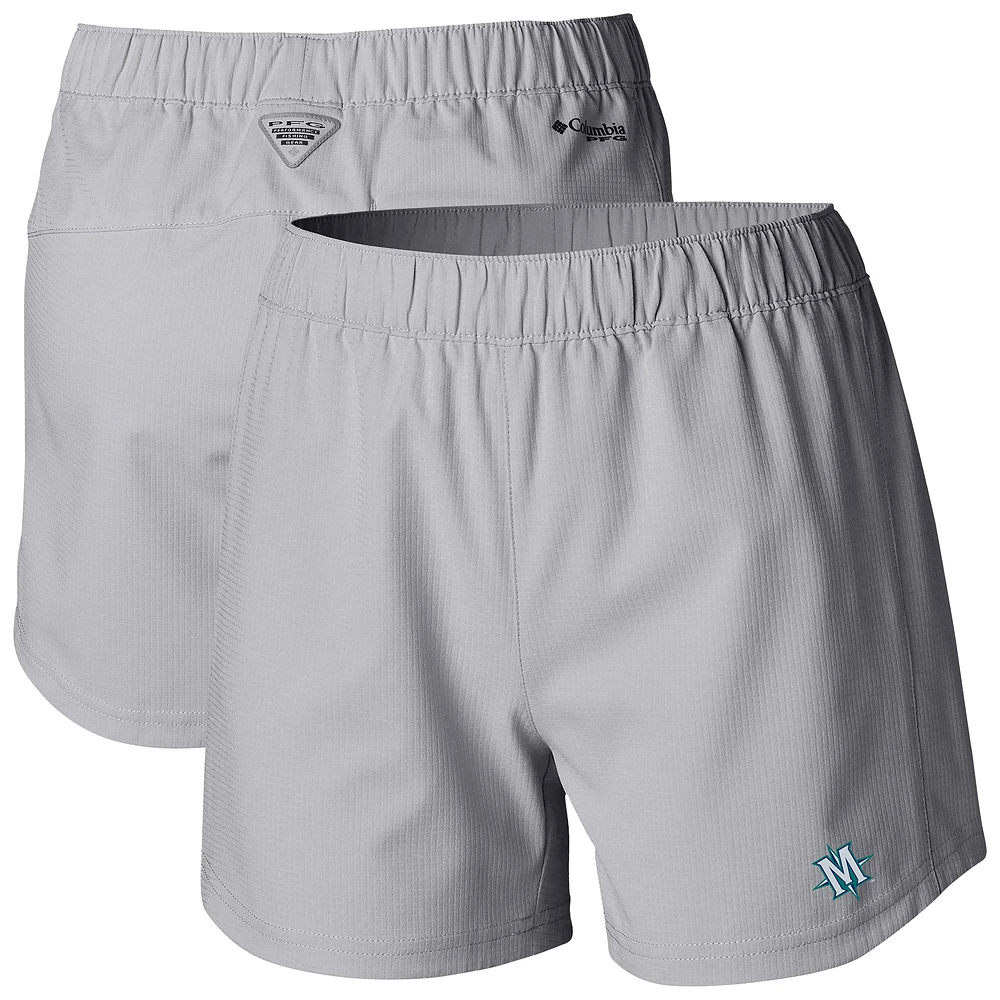 Women's Columbia Gray Seattle Mariners Tamiami Pull-On Shorts