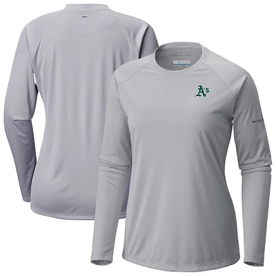 Women's Columbia Gray Athletics Tidal Tee II Long Sleeve T-Shirt