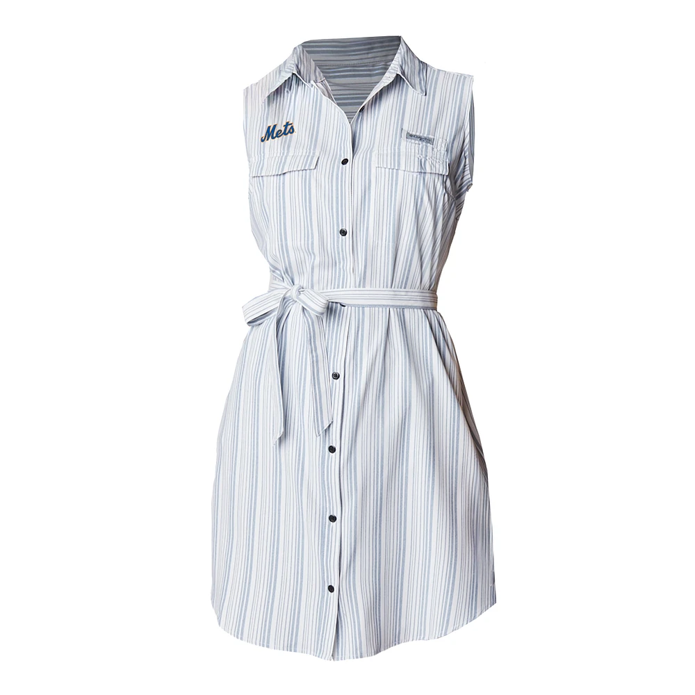 Women's Columbia White New York Mets Sun Drifter Dress