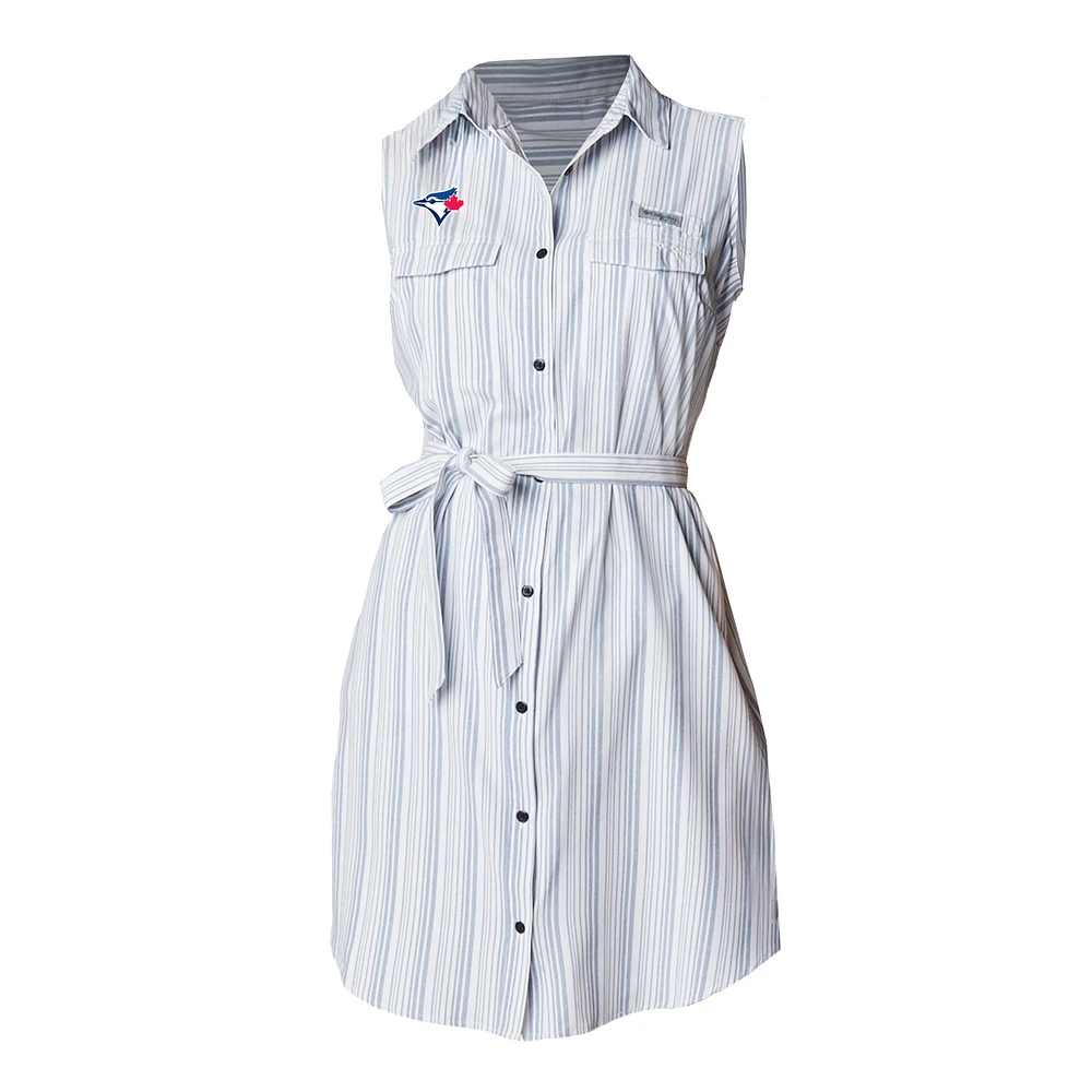Women's Columbia White Toronto Blue Jays Sun Drifter Dress