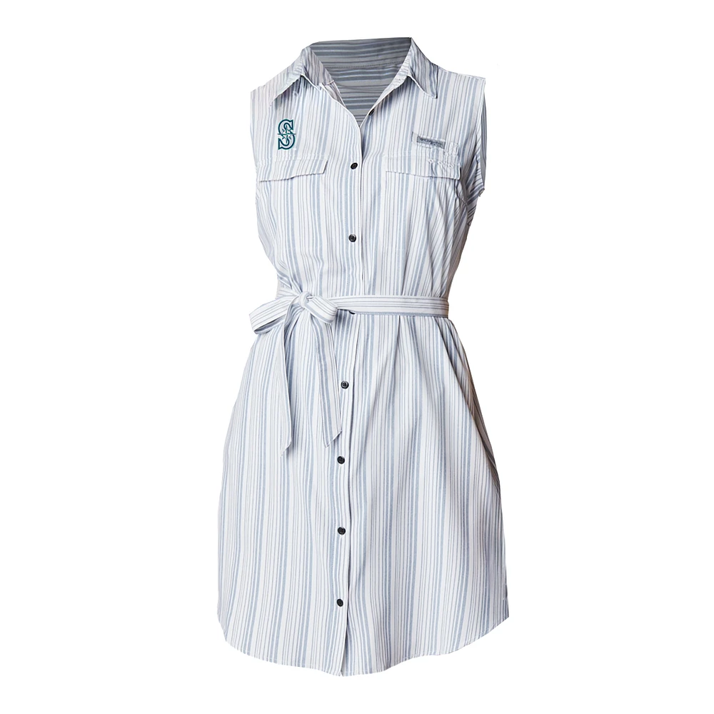 Women's Columbia White Seattle Mariners Sun Drifter Dress