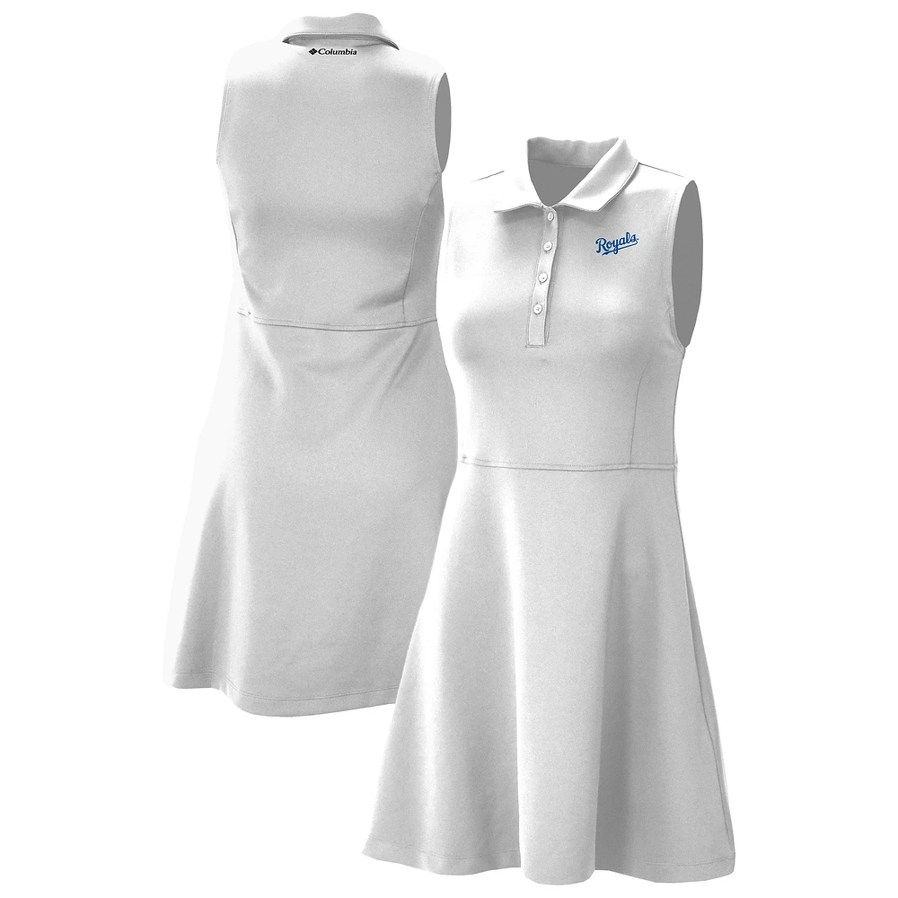 Women's Columbia White Kansas City Royals Omni-Wick Polo Match Dress