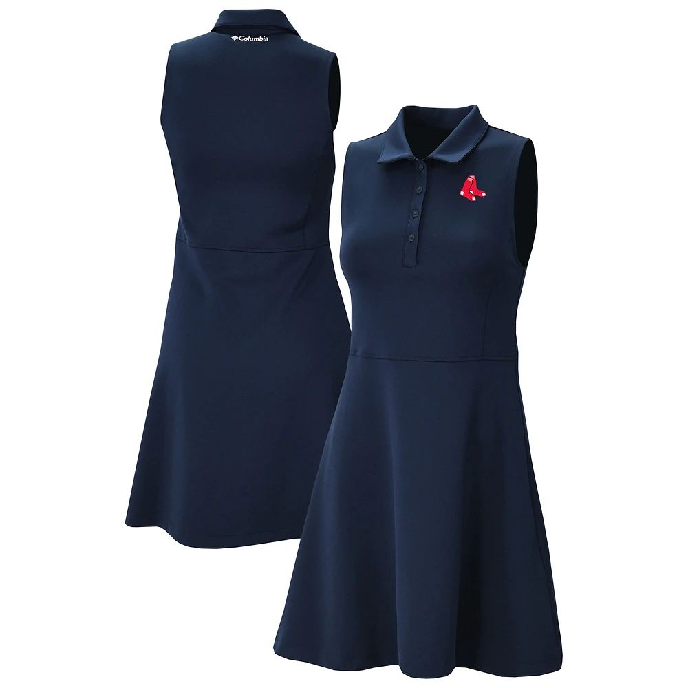 Women's Columbia Navy Boston Red Sox Omni-Wick Polo Match Dress