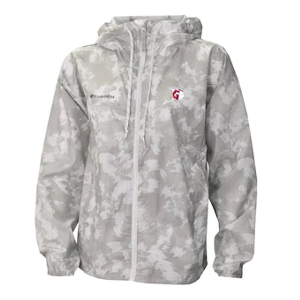 Women's Columbia Gray/White Cleveland Guardians Flash Challenger Full-Zip Hoodie Windbreaker Jacket