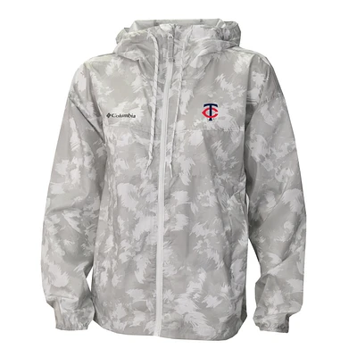 Women's Columbia Gray/White Minnesota Twins Flash Challenger Full-Zip Hoodie Windbreaker Jacket