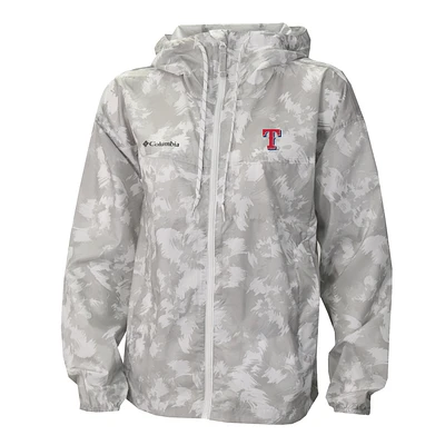 Women's Columbia Gray/White Texas Rangers Flash Challenger Full-Zip Hoodie Windbreaker Jacket